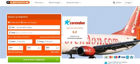 corendon vliegtickets.